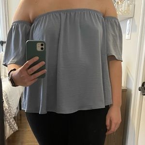 Off the shoulder silky America Eagle Top